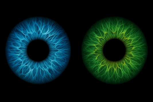 uniquement les iris sur fond noir