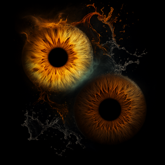 Fichier numérique – Œuvre personnalisée Iris Éternelle - 2 iris séparés